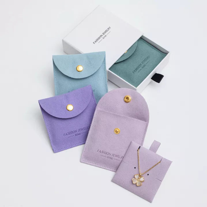 Vierkant microvezel sieraden envelopzakje