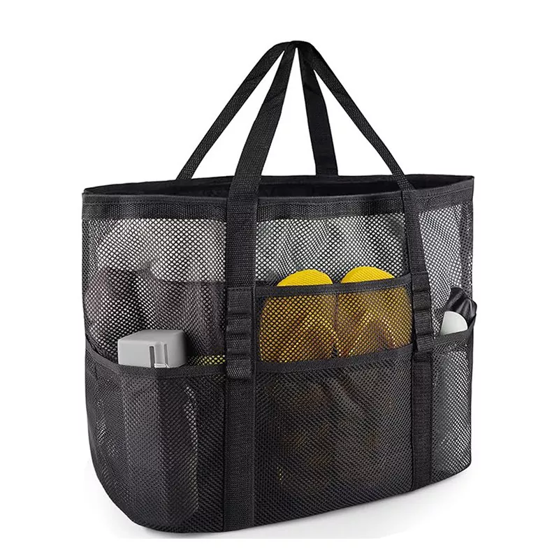 Grote mesh strandtas
