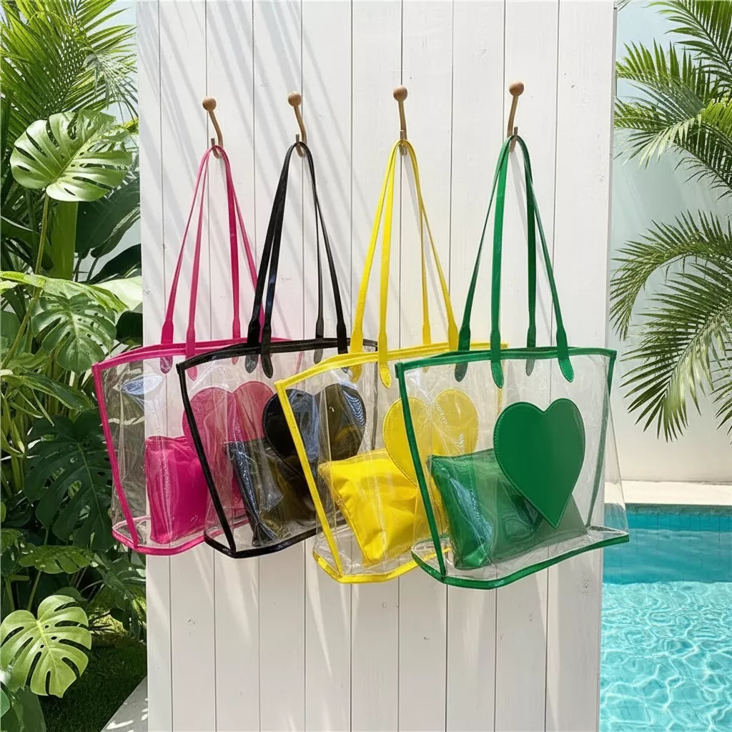 Trendy dames PVC schoudertas